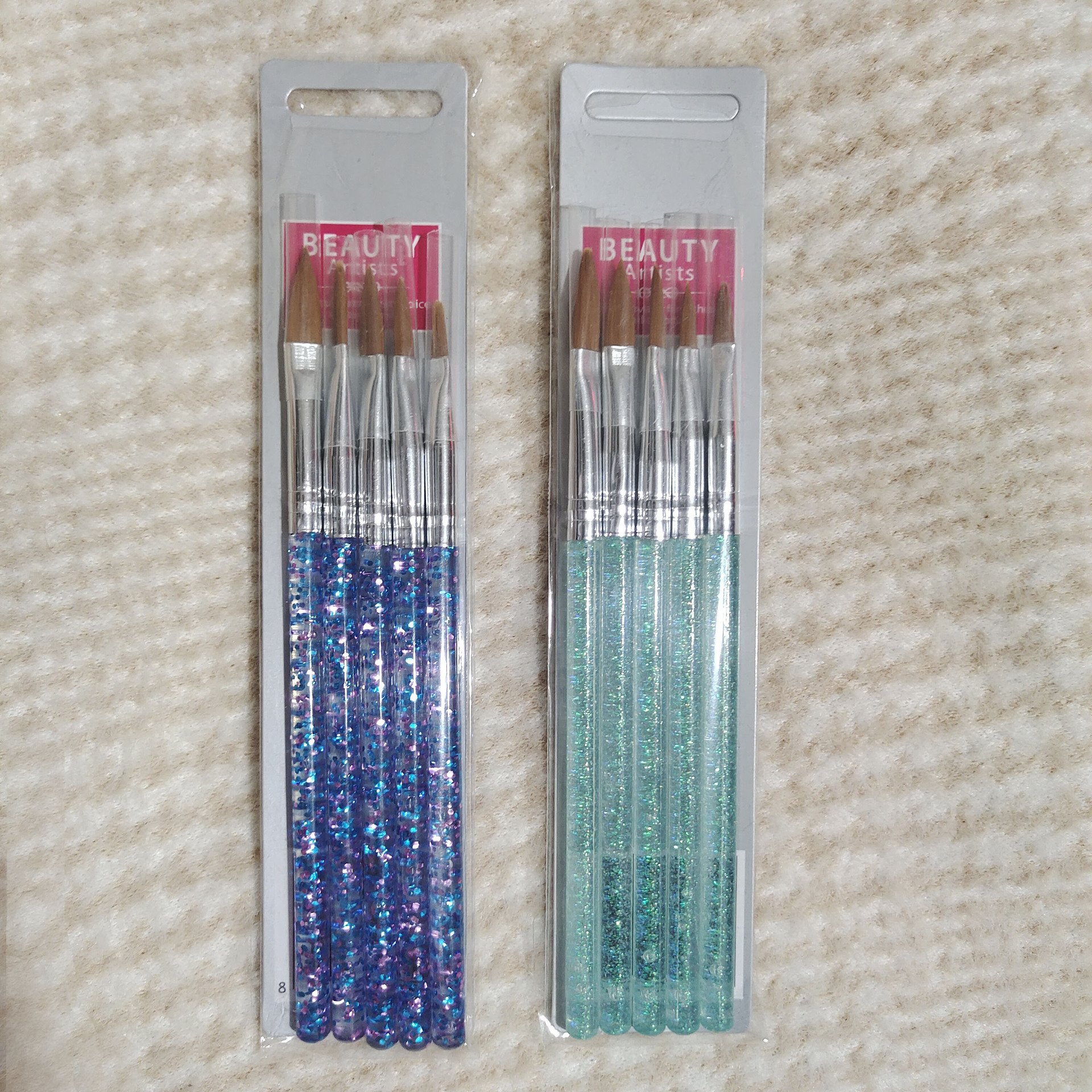 New 5 Nail Art Pens Set Onion Powder Rod Crystal Nail Art Brush Paint Pen