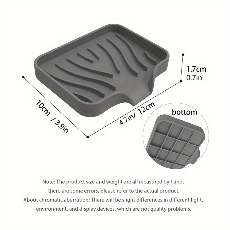 New Self Draining Silicone Soap Holder Tray Easy Clean Waterfall Soap Draining for Bathroom Shower Home Counter Mat Kitchen Sink