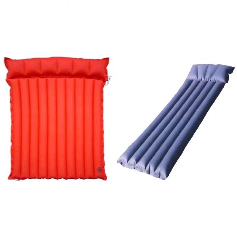 New Product Home Car Travel Soft Flocking Adult Inflatable Foot Pad Pillow Pad Inflatable Air Cushion Camping Outdoor