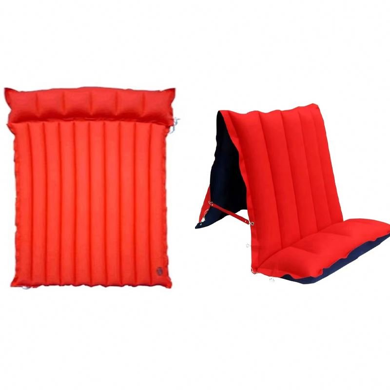 New Product Home Car Travel Soft Flocking Adult Inflatable Foot Pad Pillow Pad Inflatable Air Cushion Camping Outdoor