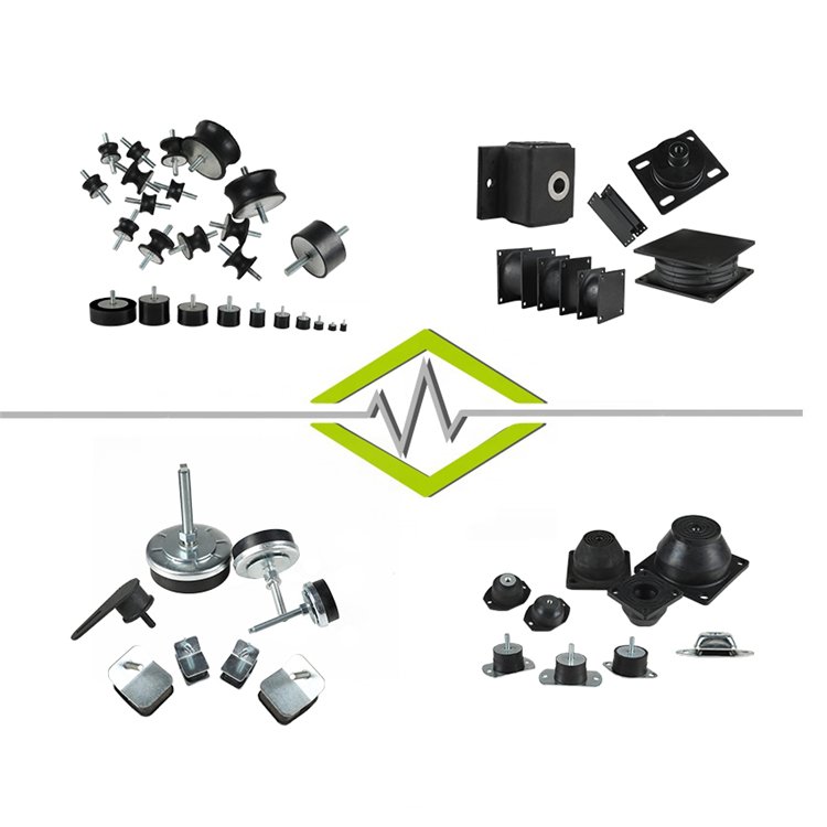 Battery cooler/blower/motor anti vibration genset mounting damper for heat pump press