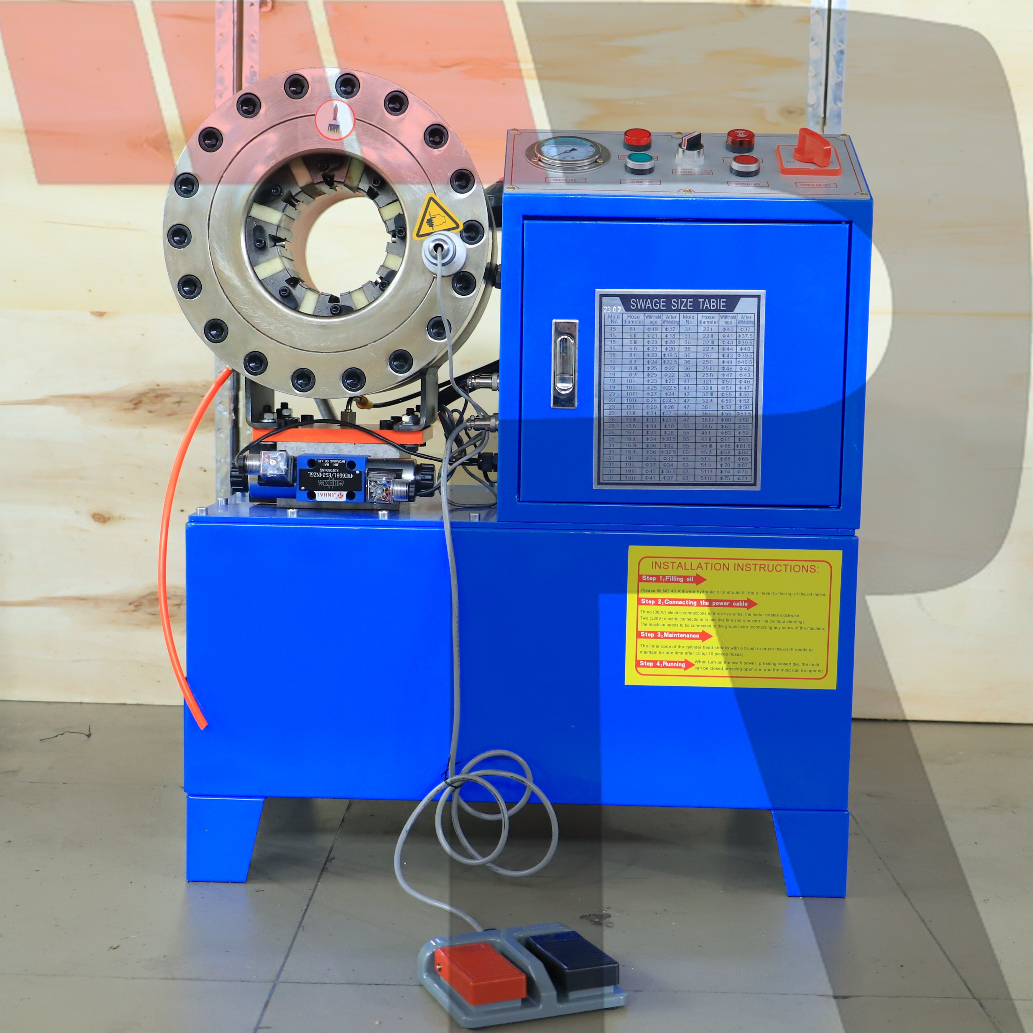2024 high quality flexible hydraulic hose crimping machine 10 set die