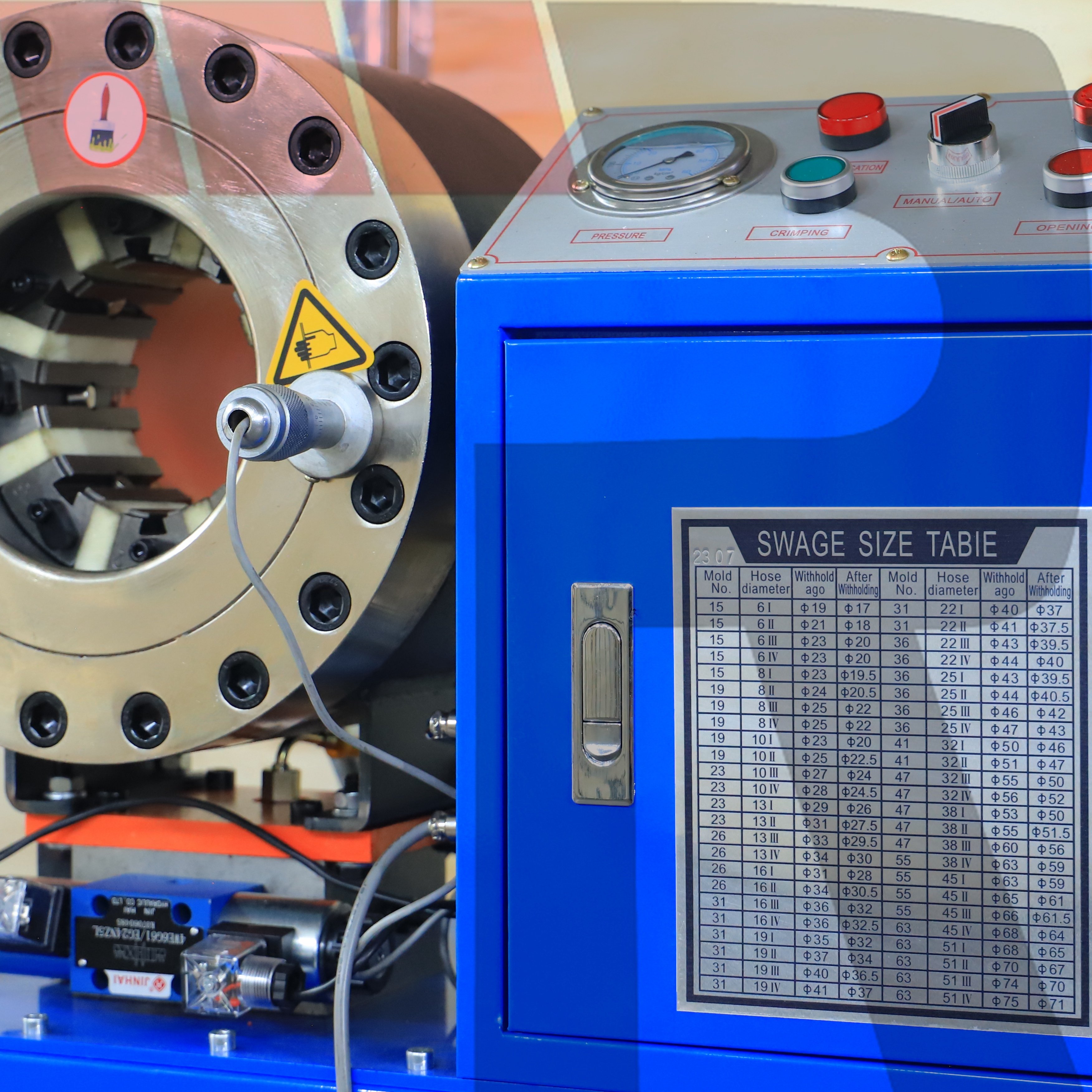2024 high quality flexible hydraulic hose crimping machine 10 set die