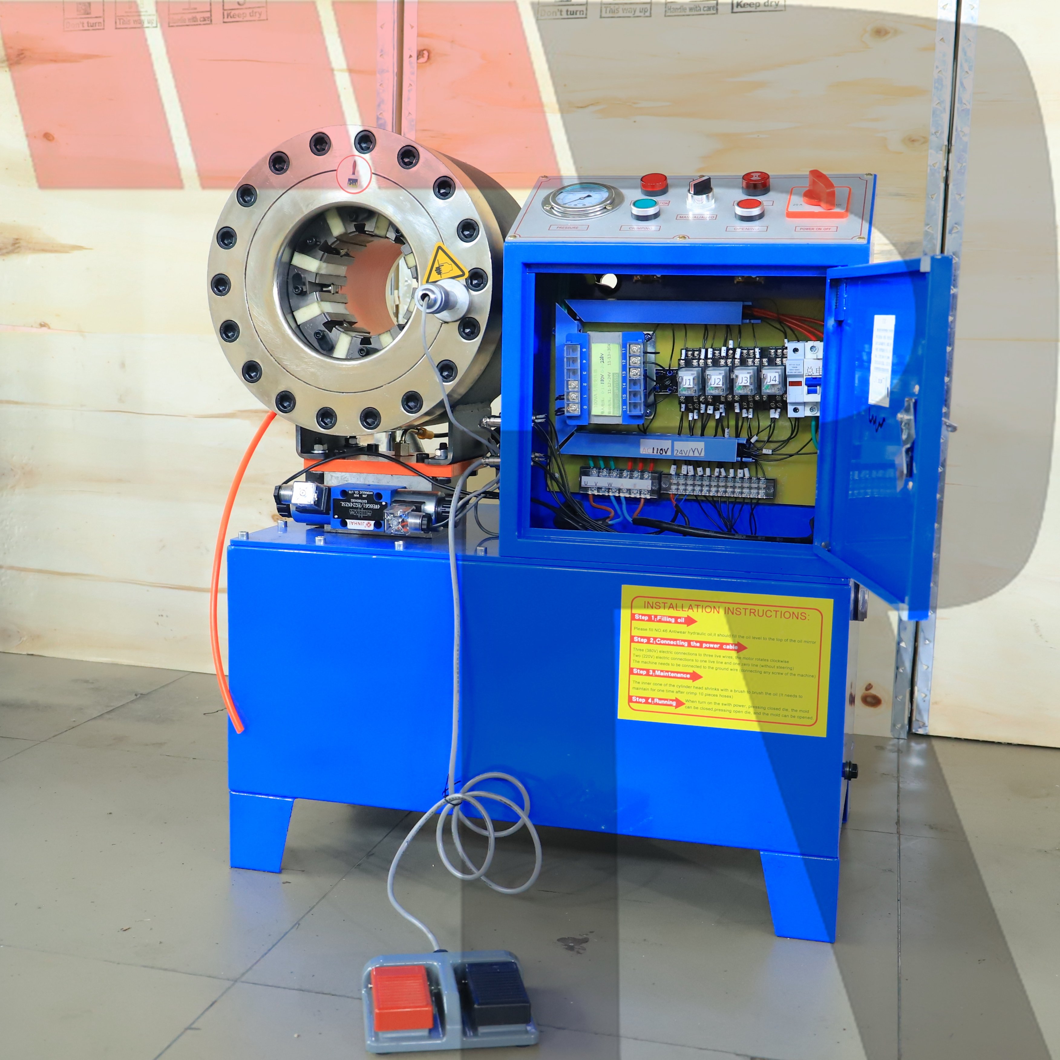 2024 high quality flexible hydraulic hose crimping machine 10 set die
