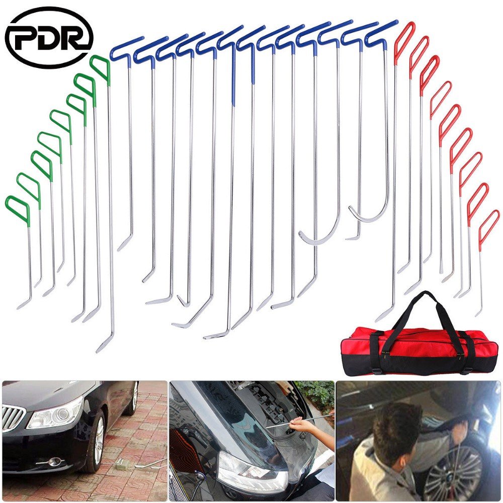 Super pdr rods kit car dent remover kits pdr tools dent lifter hail dent removal repair tools kits
