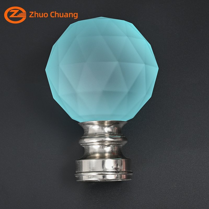 China Factory Customization Curtain Rod Set Crystal Ball Finial Colorful Curtain Rod Accessories Acrylic Curtain Finial Rods