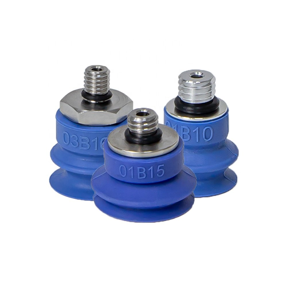 Industrial pneumatic double corrugated joint, threaded double corrugated assembly line vacuum suction cup silicon sucker