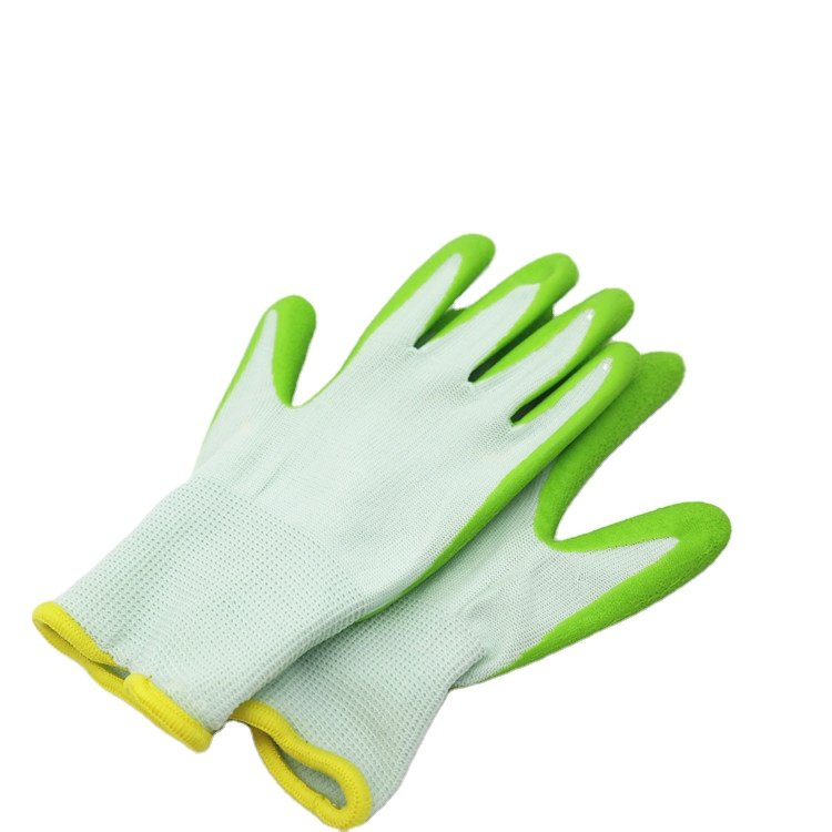 Kids gloves child chore dipping latex rubber gloves gardening landscape protective gloves