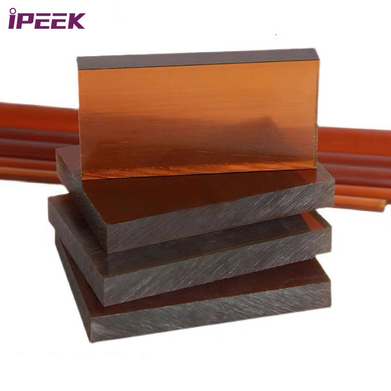 iPEEK Manufacturer Extruded Round Bar Transparent Ultem PEI Amber Rods Sheet