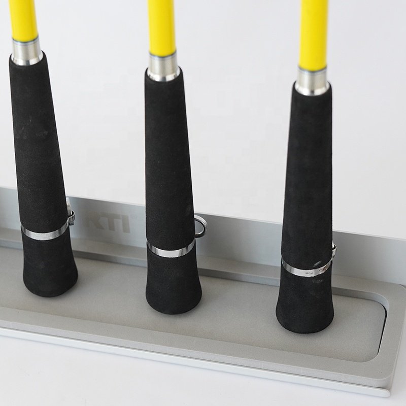 Wholesale Holes ABS Plastic Fishing Rod Rack 6 Holes Fishing Pole Holder Bracket Display Stand Organizer Rod Holder