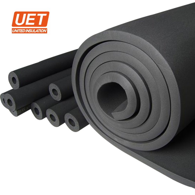 Black Waterproof Natural Fireproof Soundproof 13MM 15MM 19MM 23MM NBR rubber Foam sheet