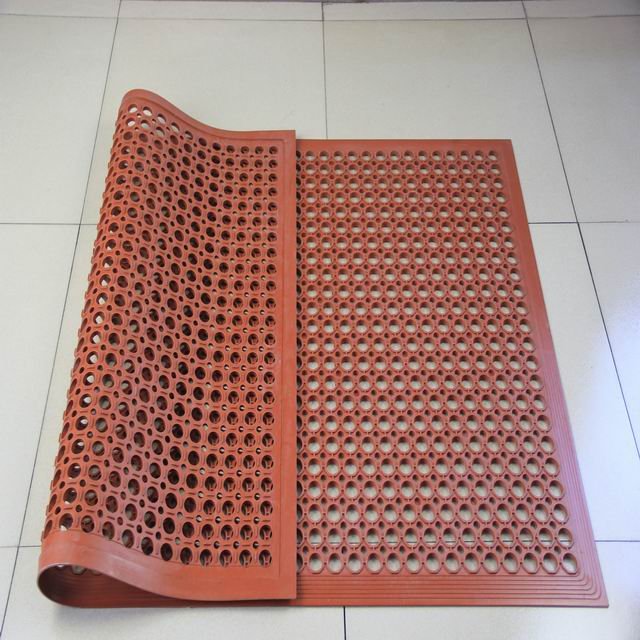 Anti-Fatigue Kitchen Rubber Mat Interlocking Design with Custom Cutting and Moulding Processing Service