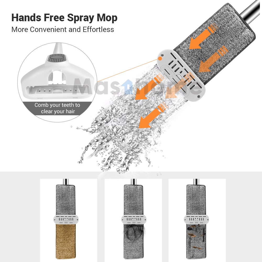 Masthome Microfiber Floor Spray Dust Flat Magic Mop for Home Kitchen Cleaning