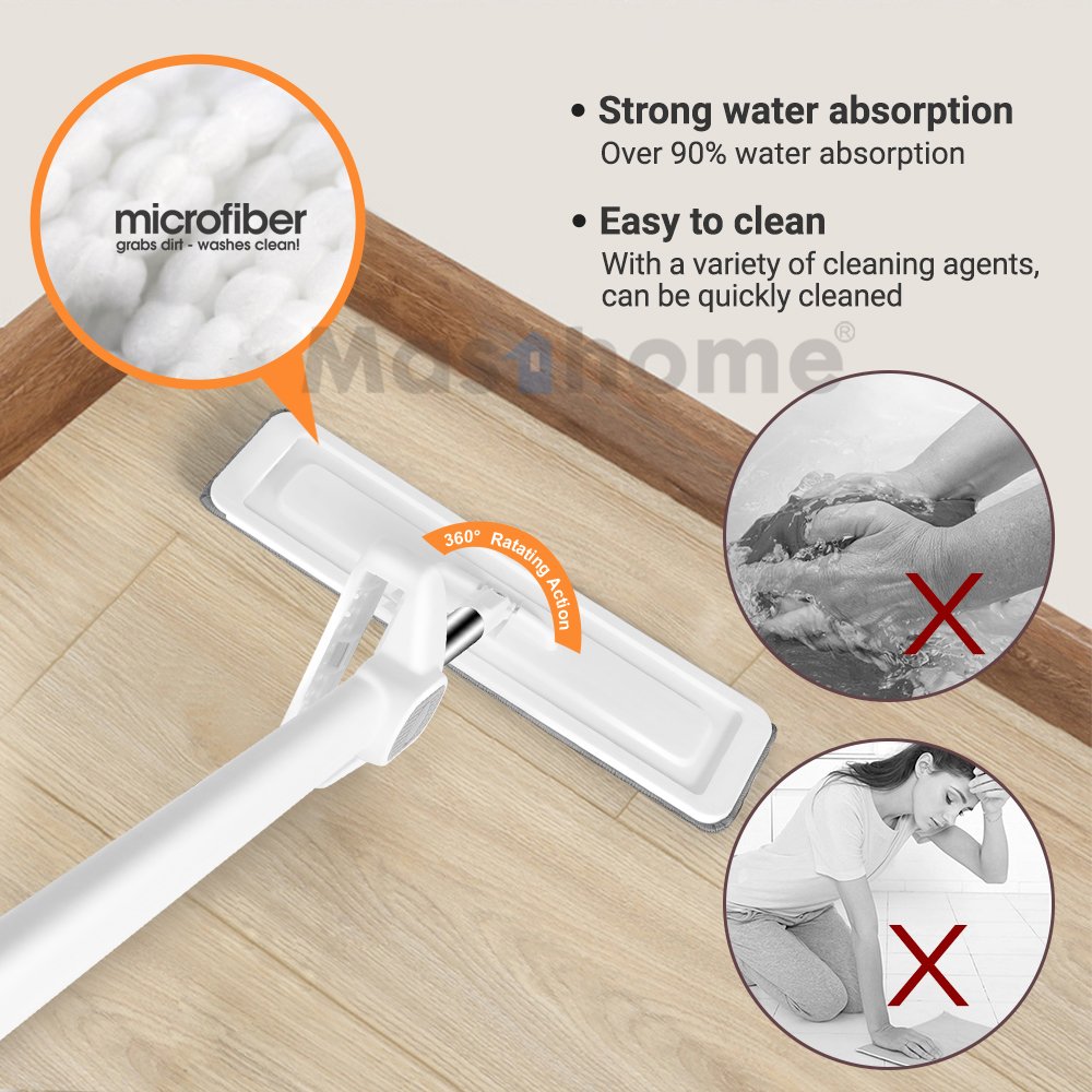 Masthome Microfiber Floor Spray Dust Flat Magic Mop for Home Kitchen Cleaning