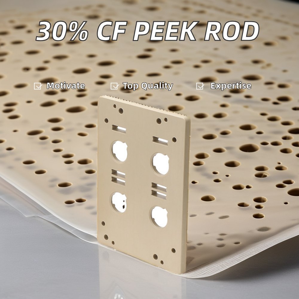 30% Carbon Fiber Filled Black PEEK Plastic Rod High Temperature Resistance Product Category Plastic Sheets