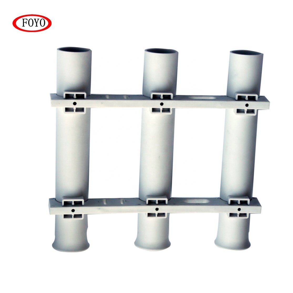Foyo New Arrival Boat Parts Marine Fishing Accessories White 3 Tube Plastic Rod Holder Side Mount for Yacht