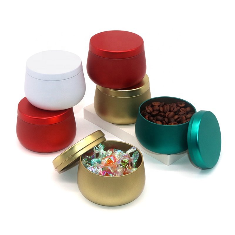 2 oz 4 Oz 8 Oz 16 Oz White Black Candle Tins Round Containers For Candles Metal Tin Jars With Lid For Diy Making Candles