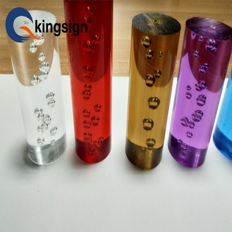 High quality plastic rod color bubble acrylic rod for led light