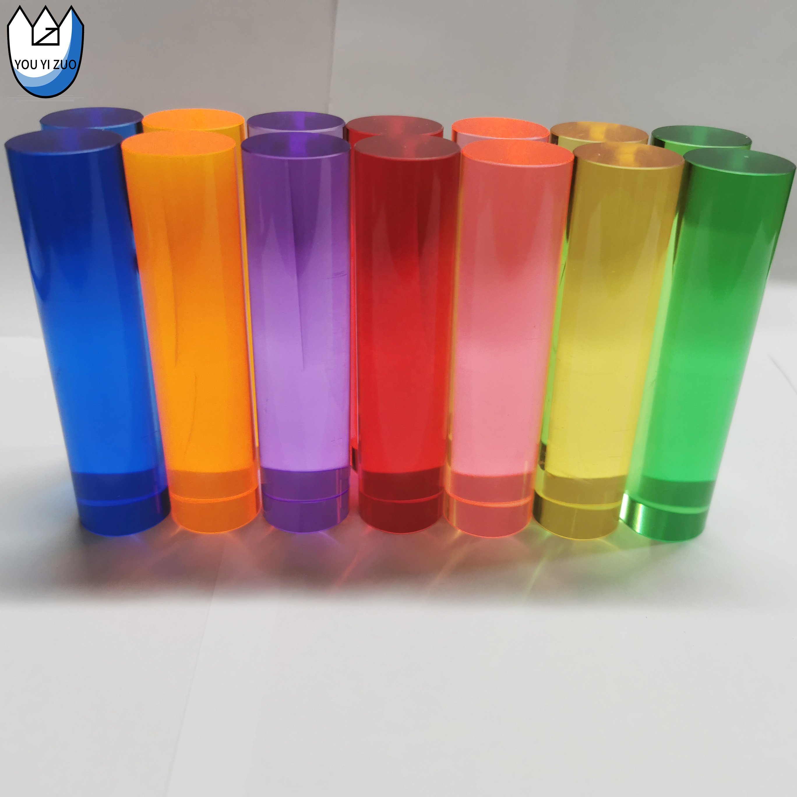 YOUYIZUO Colored PMMA Bar Furniture Cast Tube Transparent Bubble Acrylic Rods Colored Led Bar Table