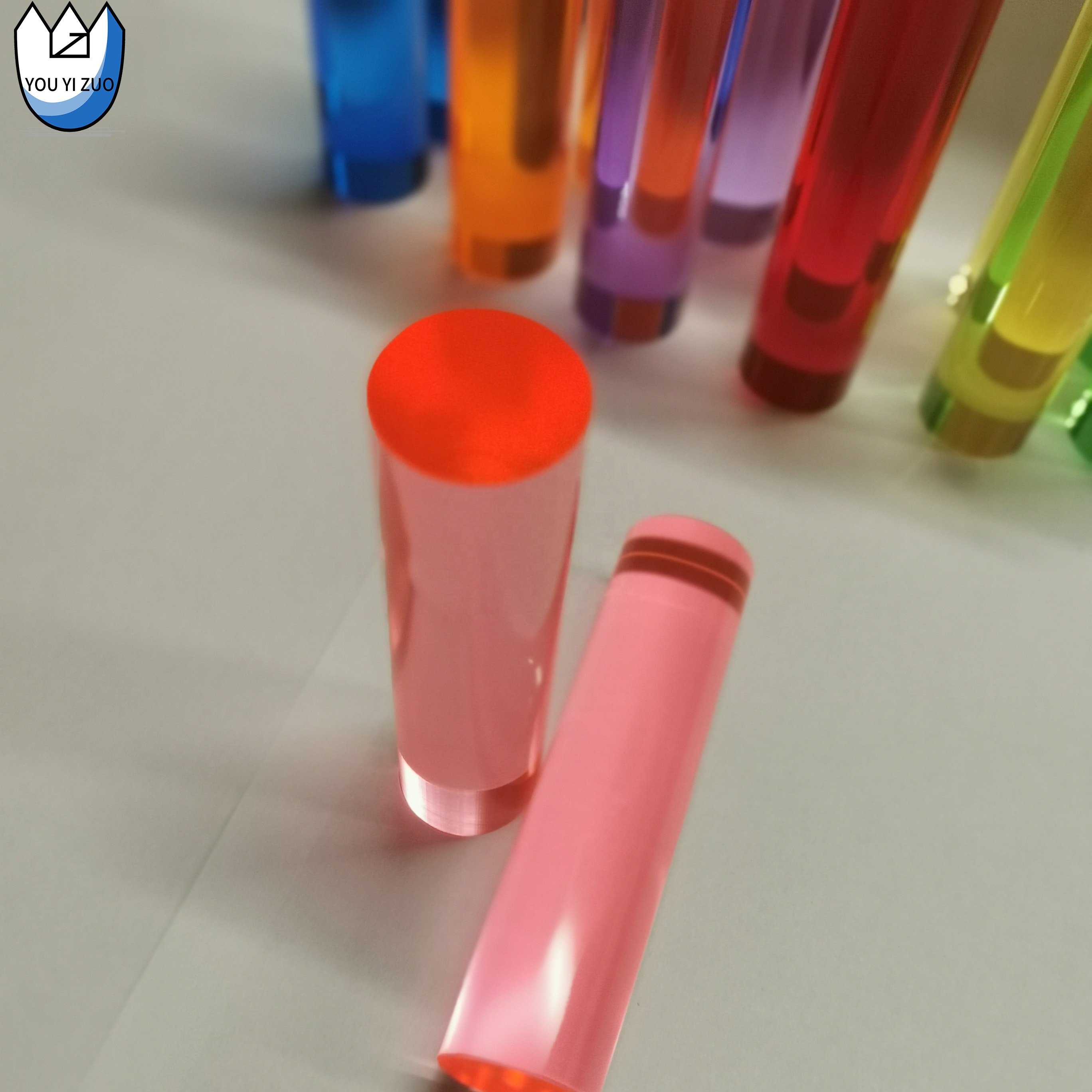 YOUYIZUO Colored PMMA Bar Furniture Cast Tube Transparent Bubble Acrylic Rods Colored Led Bar Table