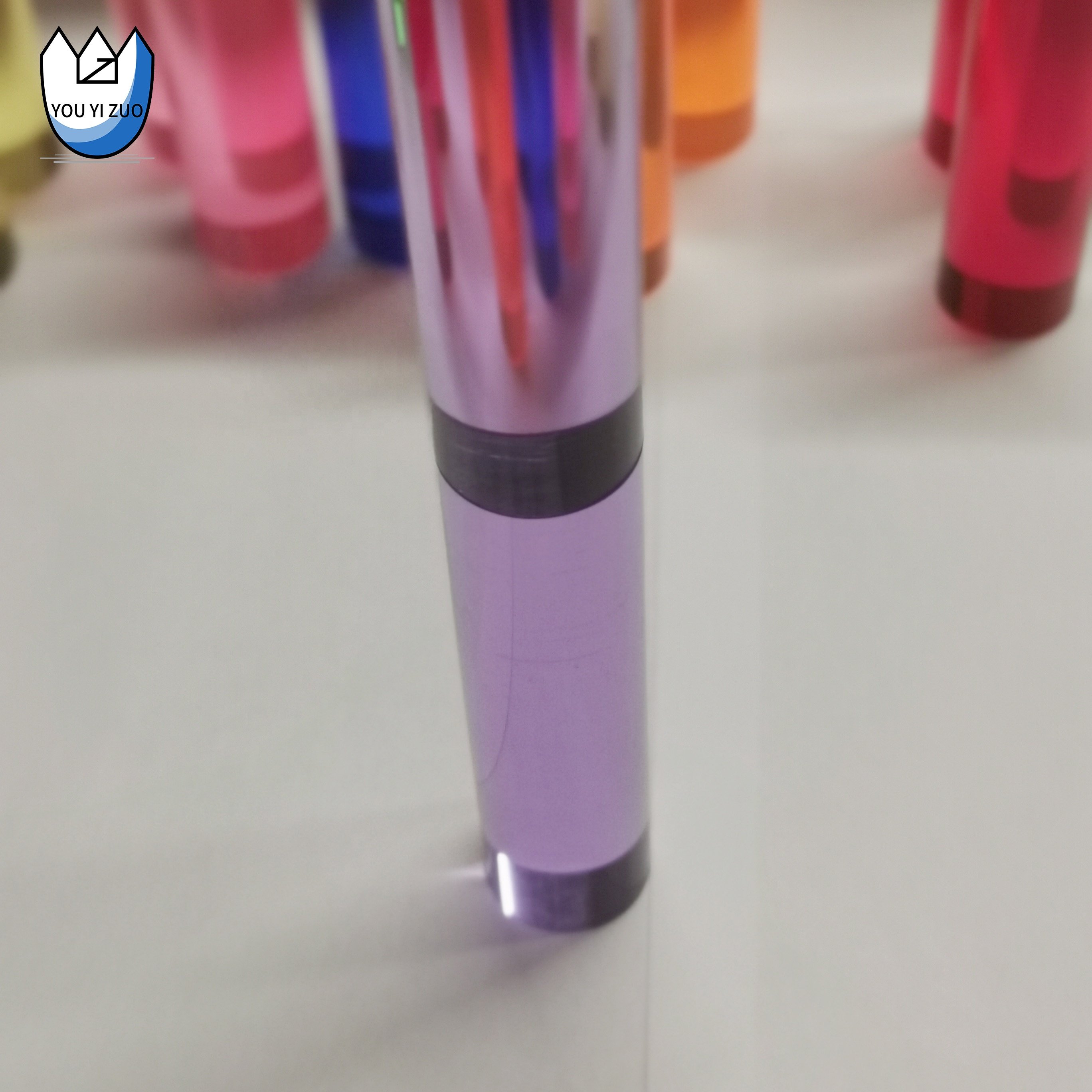 YOUYIZUO Colored PMMA Bar Furniture Cast Tube Transparent Bubble Acrylic Rods Colored Led Bar Table