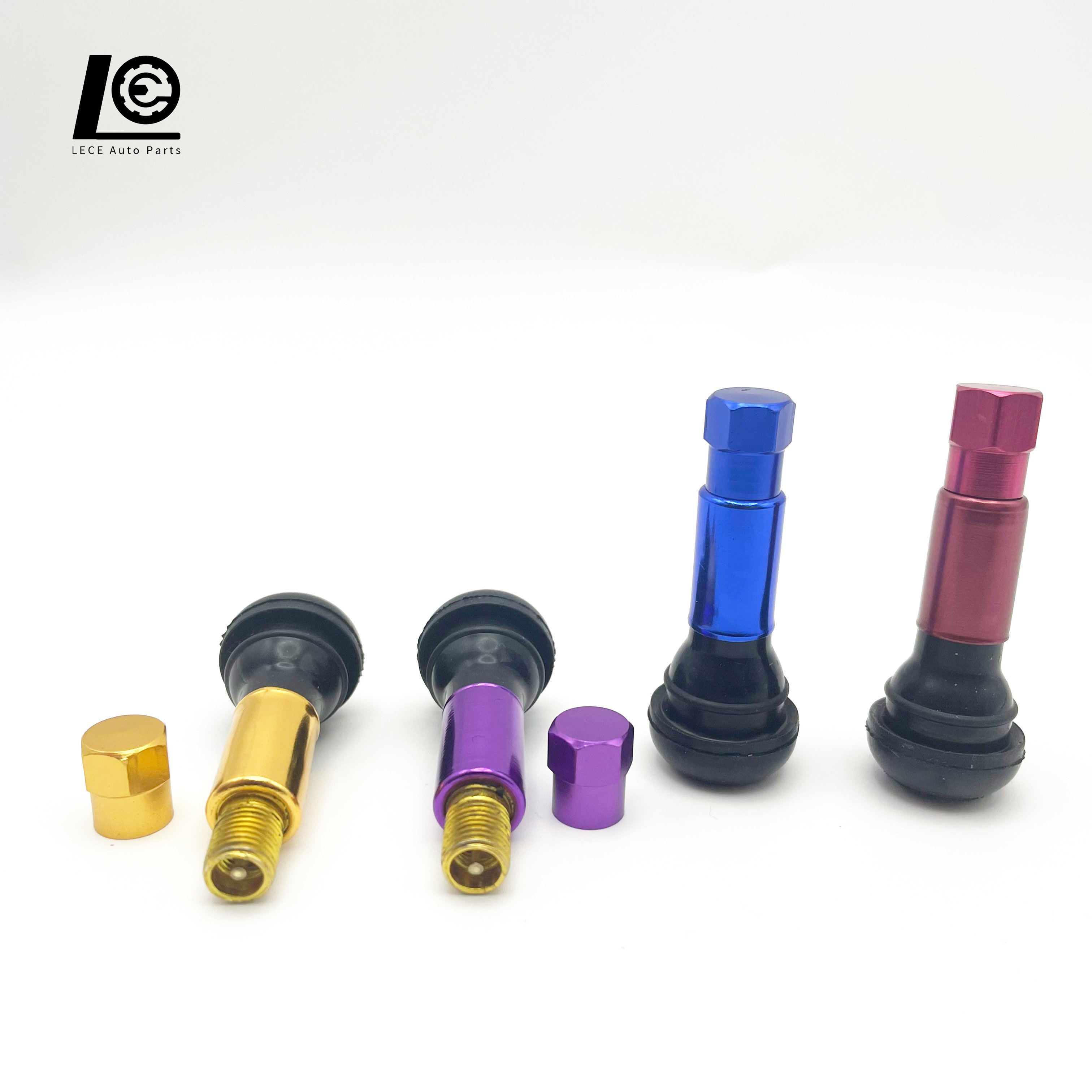 Tire Valve High Quality TR414C Color Chrome Sleeve Natural Rubber Snap-in Tubeless Valve For Car