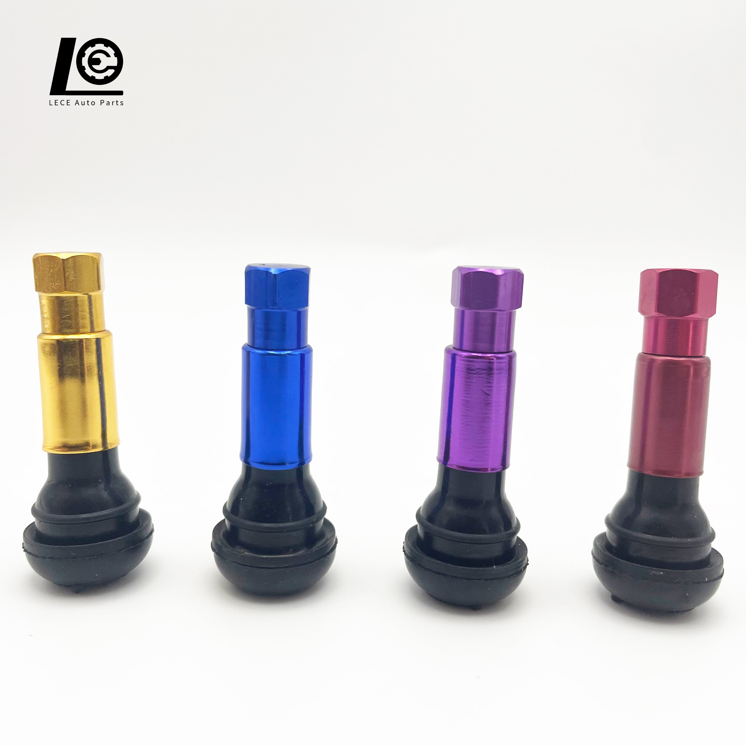 Tire Valve High Quality TR414C Color Chrome Sleeve Natural Rubber Snap-in Tubeless Valve For Car