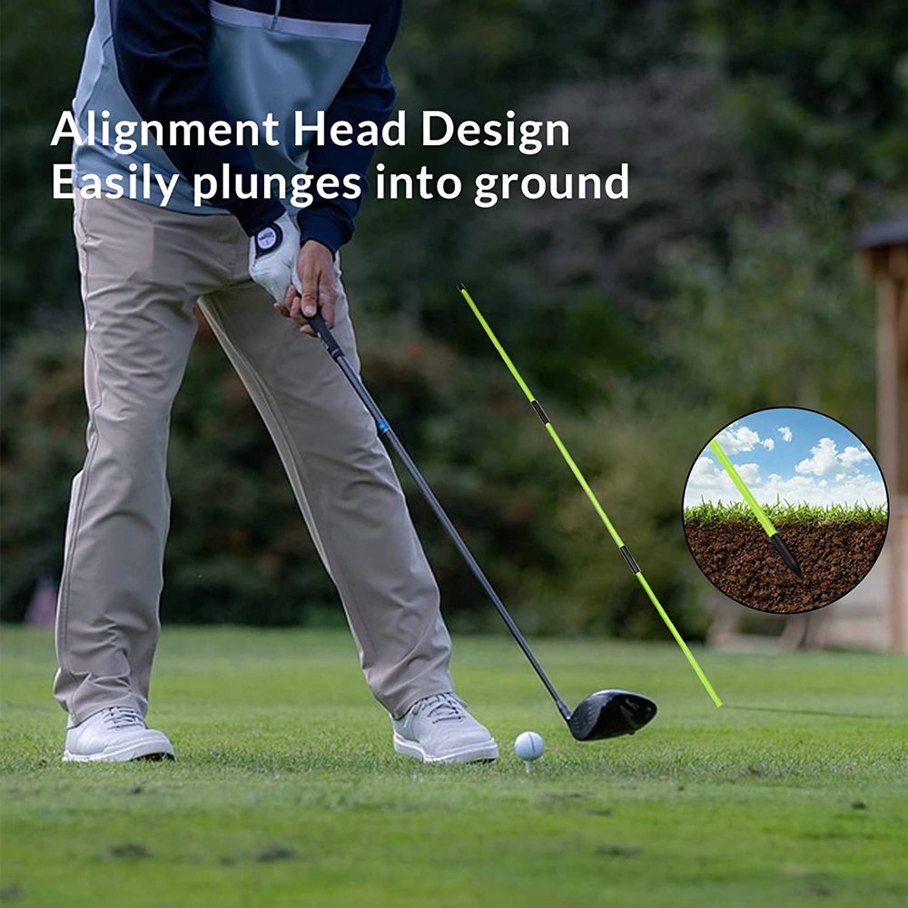 High Quality Golf Swing Training Aids Foldable Design 3 Pack Plastic Golf Practice Alignment Sticks Rods