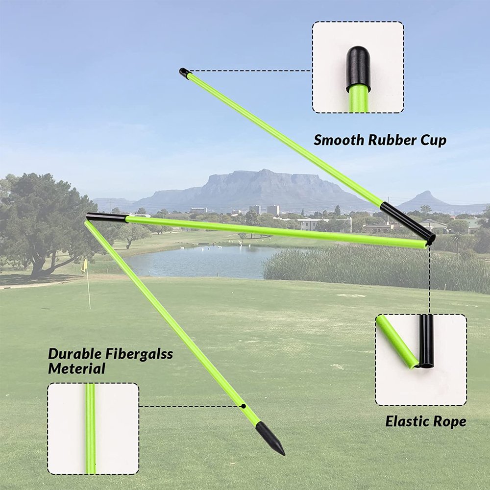 High Quality Golf Swing Training Aids Foldable Design 3 Pack Plastic Golf Practice Alignment Sticks Rods