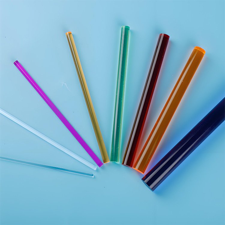 Transparent acrylic rod PMMA color cast acrylic rod transparent plastic rod
