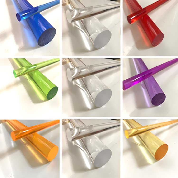 Transparent acrylic rod PMMA color cast acrylic rod transparent plastic rod