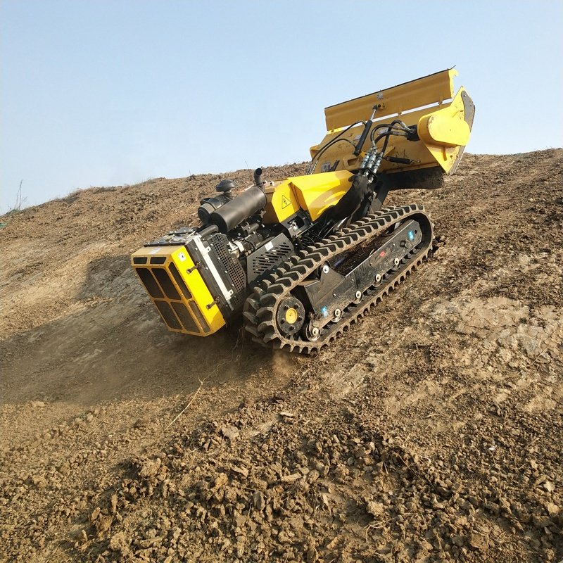 Europe popular tondeuse a gazon rubber track wireless lawn mower diesel mower for slope
