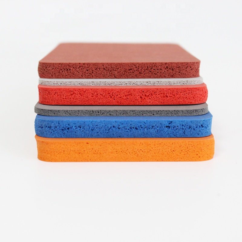Low Smok Non Toxic Flame Retardant Different Density Silicone Rubber Foam For Aerospace Automotive Oil Gas Rail Mass Transit