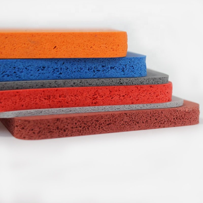 Low Smok Non Toxic Flame Retardant Different Density Silicone Rubber Foam For Aerospace Automotive Oil Gas Rail Mass Transit