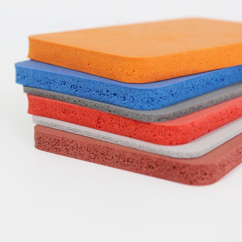 Low Smok Non Toxic Flame Retardant Different Density Silicone Rubber Foam For Aerospace Automotive Oil Gas Rail Mass Transit