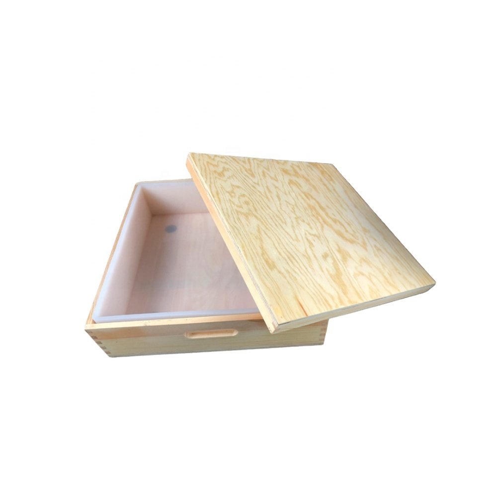 Insulated large wooden box/handmade soap making mould/silicon soap mould