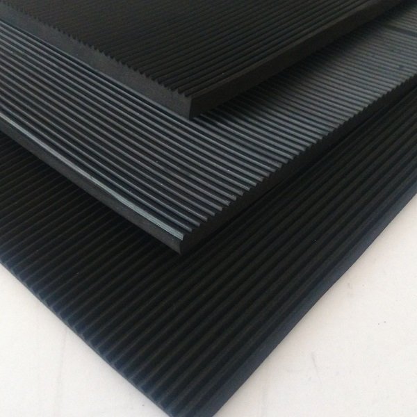 Easy Clean Grooved Fine Ribbed Anti-slip Rubber Sheet Rubber/ Floor Mat for Outdoors usage