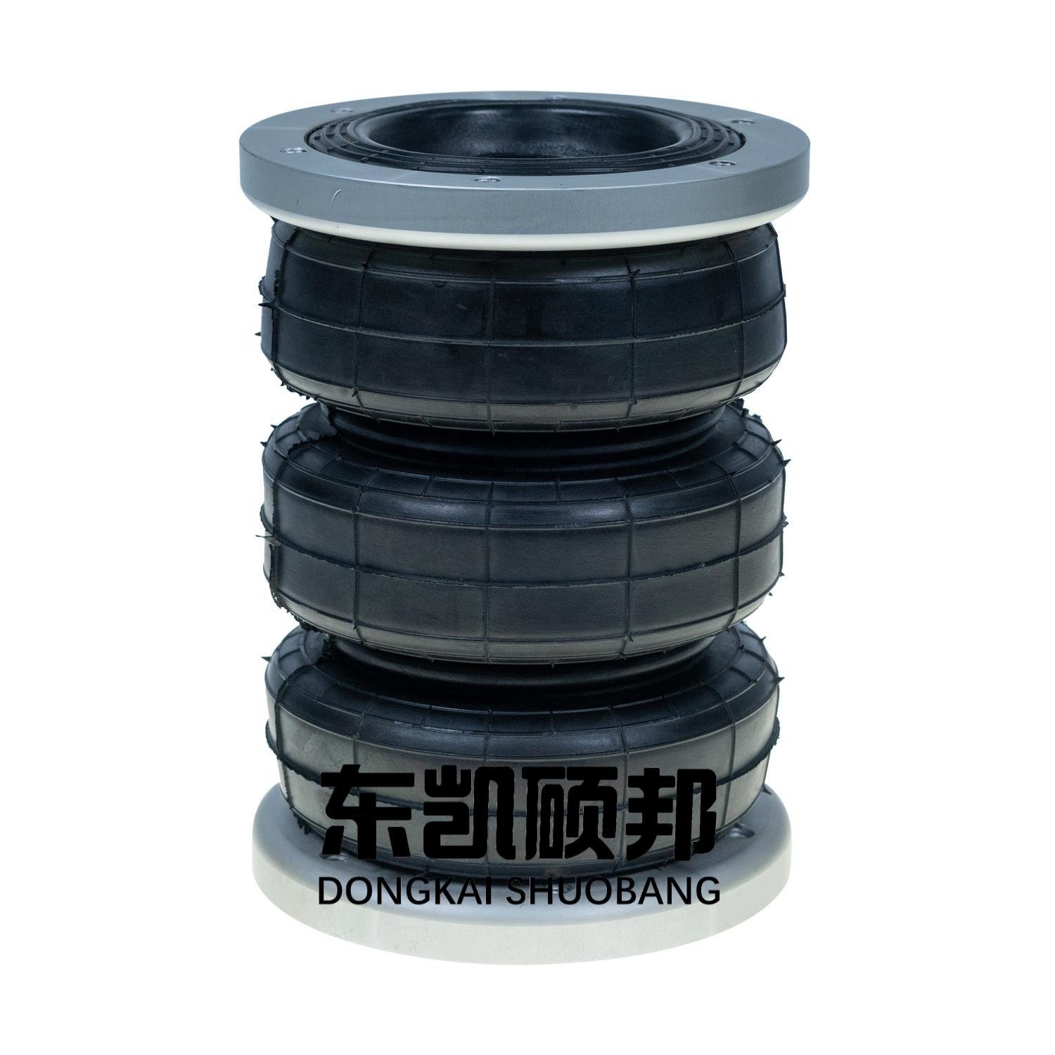 new 3S2300F Aluminum flanged three-turn automobile rubber air suspension spring bag