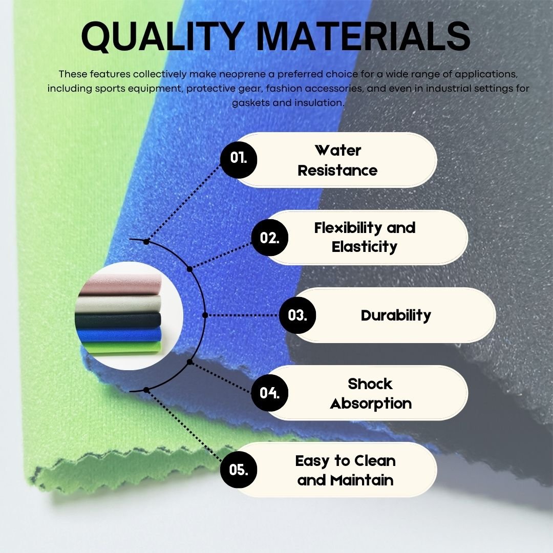 Factory Neoprene Hook Loop Fabric Neoprene Laminated OK Band Fabric Sheet Stretch Neoprene With Hook and Loop Fastener