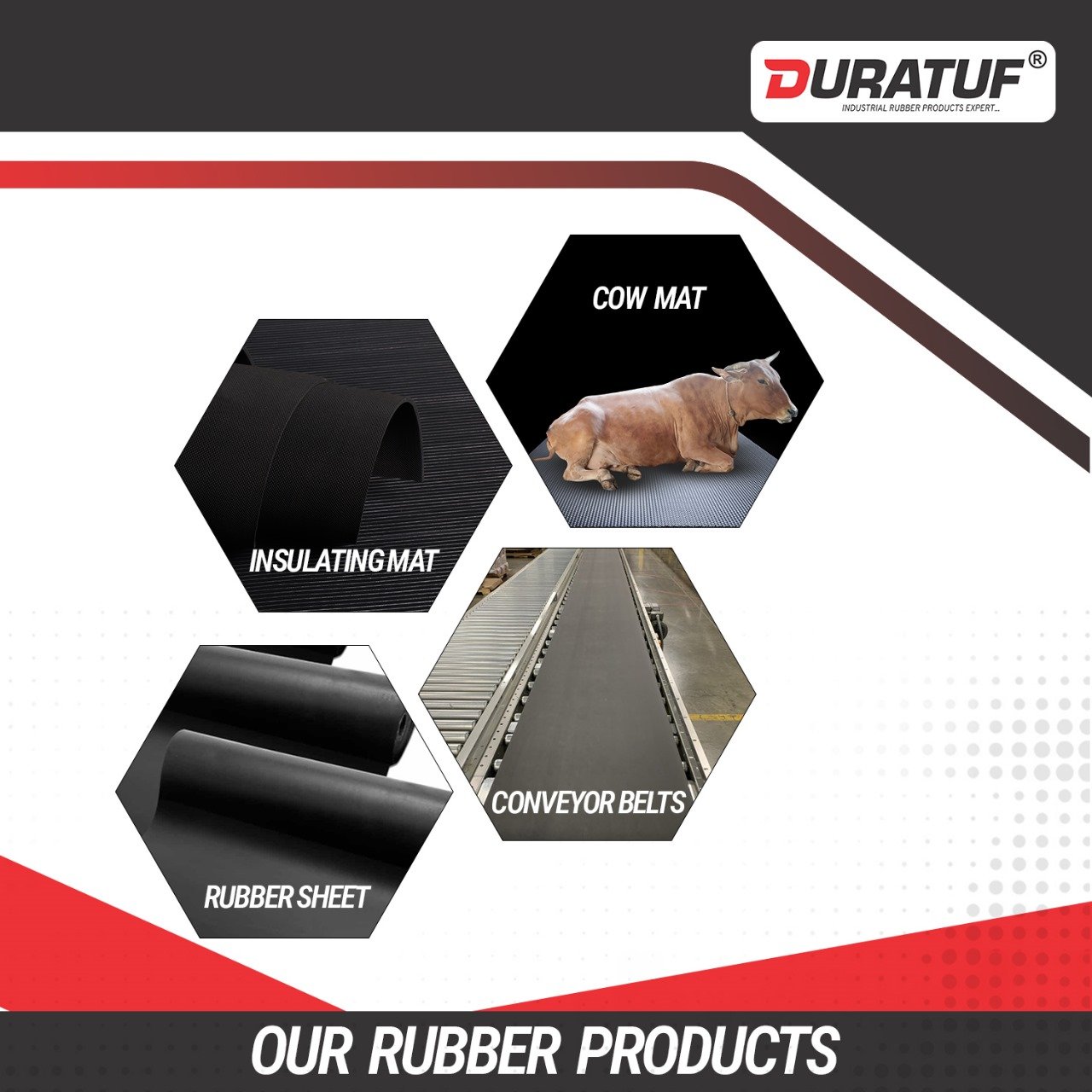 DURATUF | Heavy Duty ASTM CLASS 2 TYPE-I Insulating Mats Lightweight Rubber Sheet Non-Slip Wear Resistant Flooring Sheet Cutting