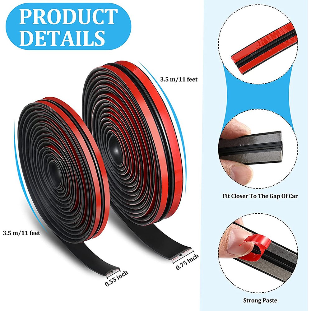 Windshield Rubber Seal Windshield Seal Strip Automotive Door Sealing Strip for Car Front Rear Windshield