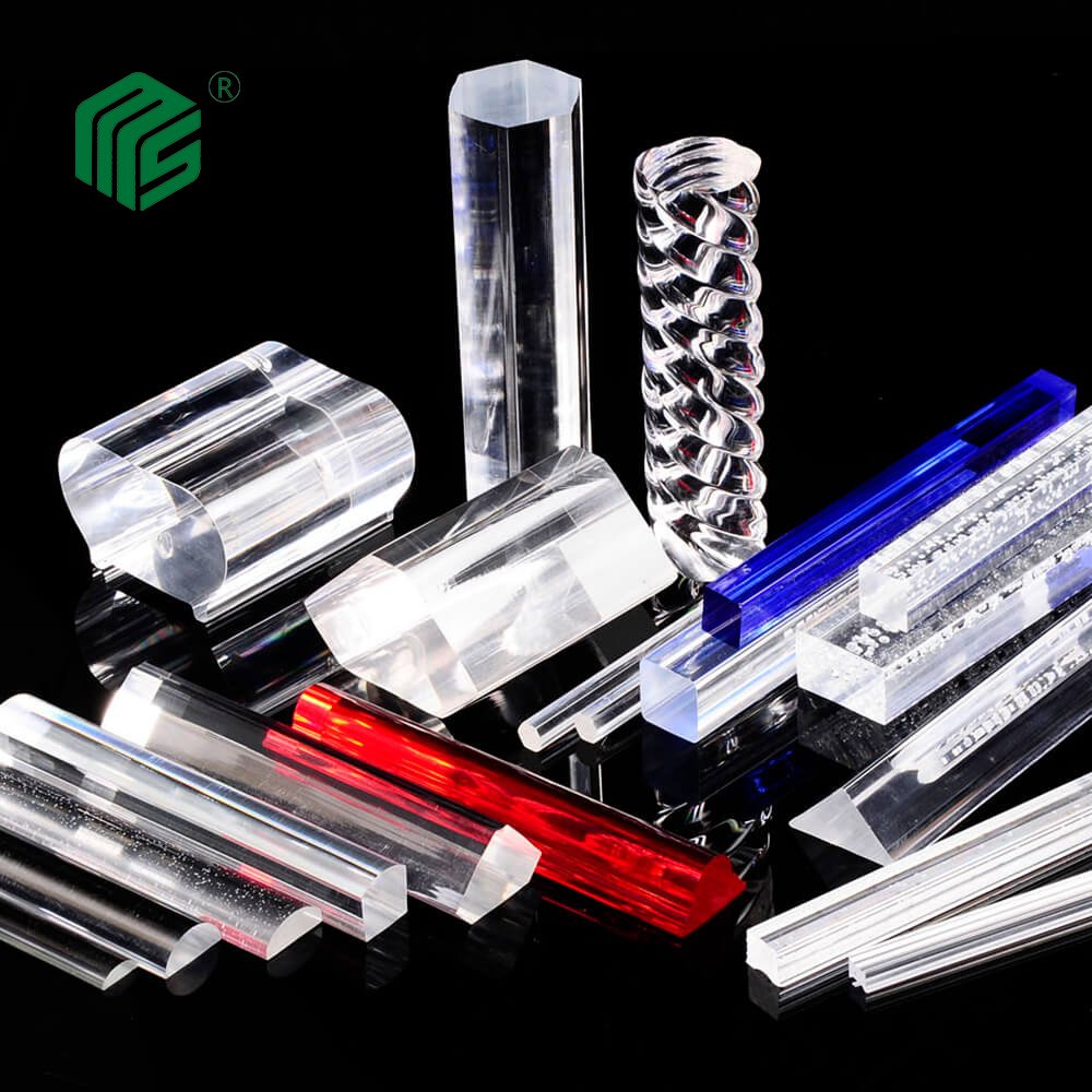 Extrusion Transparent Acrylic PMMA Half Round Rod Using For Led Lighting