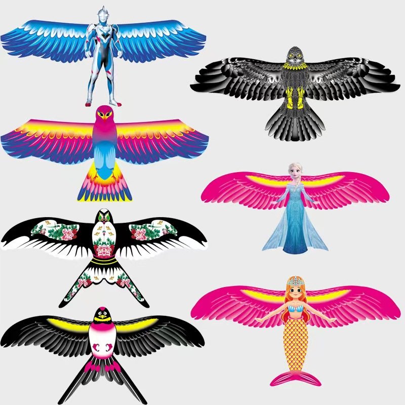 Weifang Hongyun fishing rod kite cartoon children dynamic kite miniature plastic toys parrot eagle swallow Kite