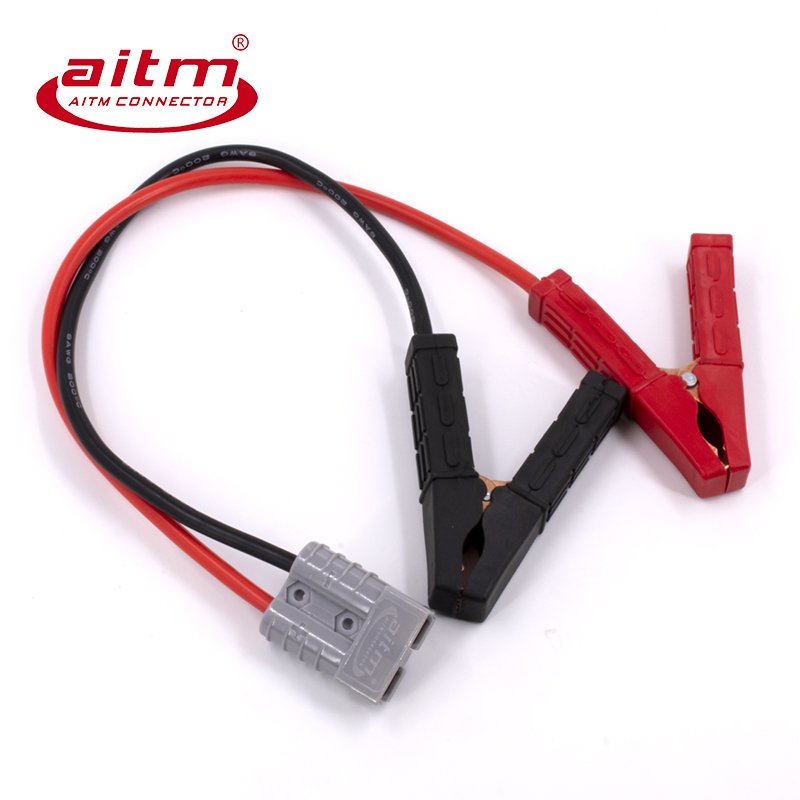 Andersons 50A Connector 300mm 6AWG power cores with 12V Alligator Clips ending for electric vehicles automotive
