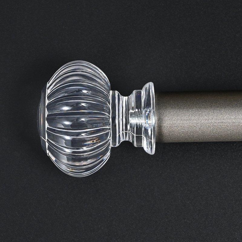 Pumpkin Shaped Clear Acrylic Crystal Curtain Finials for Curtain Pole Finials Drapery Rods Hardware