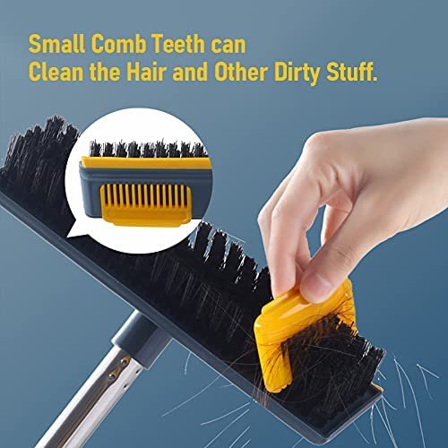 DS921 Kitchen Bathroom Comb Floor Seam Brush Teetch Floor Scrub Cleaning Brush 2 in1 Floor Srubber Cleaning Ground Brush