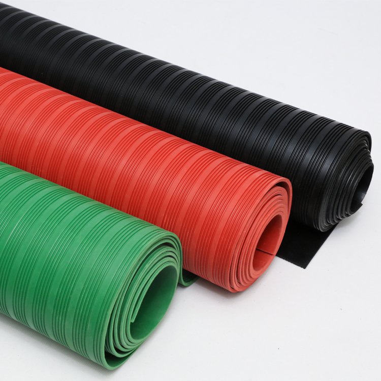 Factory Custom Anti Slip Acid Resistant White Industrial Thick Rubber Floor Mat Roll