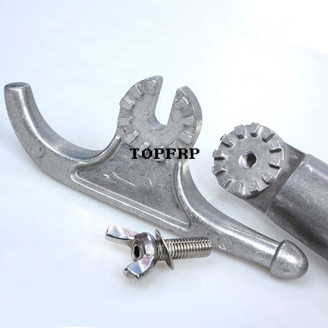 High Voltage Insulation Fiberglass Telescoping Operating Rod Adjustable Hot Stick