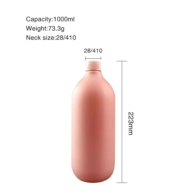 High quality 1L empty HDPE plastic drinking bottle plastic bottle rubber bottle packing for coffee factory wholesale