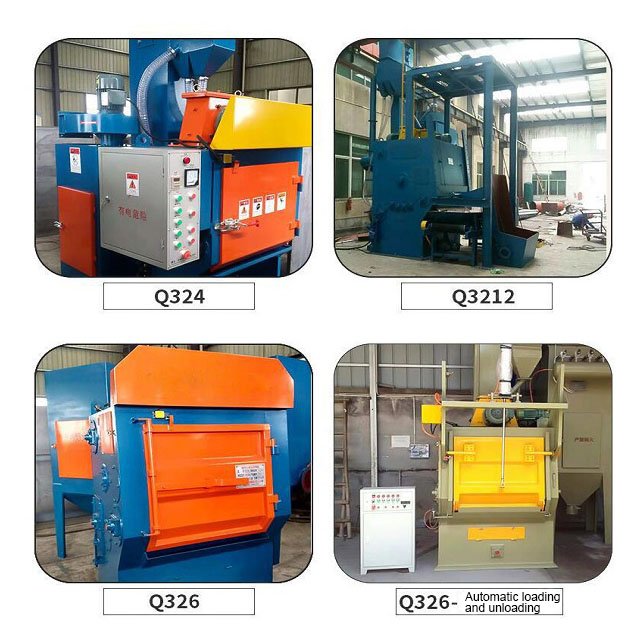 Q32 Tumblast Tumbler Belt Die-casting Cleaning Abrator,Tumblast Tumble belt Shot Blaster Blasting Machine Crawler Rubber Belt